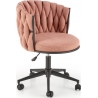 Krzesło biurowe z plecionym oparciem Talon różowe Halmar