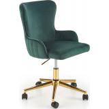 Timoteo dark green velvet glamour office chair Halmar