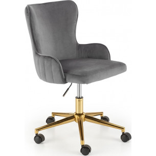 Timoteo grey velvet glamour office chair Halmar