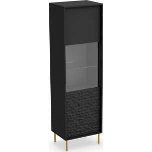 Bullet 185x55cm black&amp;gold standing shelf on legs Halmar