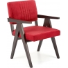 Stylowe Krzesło drewniane vintage Memory Velvet bordowy/heban Halmar do salonu