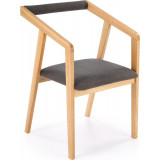 Azul oak&amp;gray wooden chair with upholstered seat Halmar