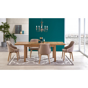 Tiago 2 140x80cm oak craft scandinavian extendable table Halmar