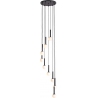 Lampa wiszące żarówki na kablu Riu IX 36cm czarno-biała Aldex