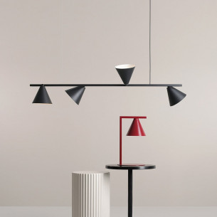 Form IV 120cm black adjustable longitudinal pendant lamp Aldex