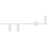 Kinkiet podłużny Trevo III lewy 81cm biały Aldex
