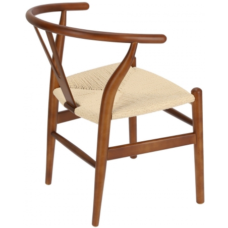 Designerskie Krzesło drewniane Wicker Brązowe D2.Design do jadalni i salonu.