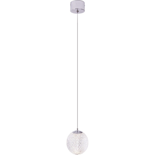 Lampa wisząca kula glamour Nobile LED 11,5cm przeźroczysty/chrom MaxLight