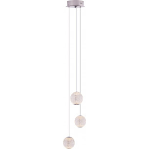 Lampa wiszące kule glamour Nobile LED III 18cm przeźroczysty/chrom MaxLight