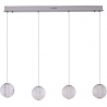 Nobile LED IV 82cm transparent&amp;chrome glamour balls pendant lamp Maxlight