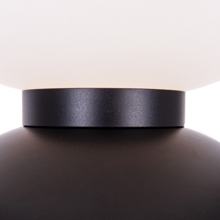 Stylowa Lampa podłogowa szklane kule Tama LED biało-czarna MaxLight do salonu i sypialni