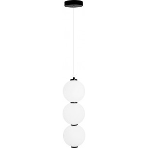 Lampa wisząca 3 szklane kule Tama LED 16cm MaxLight