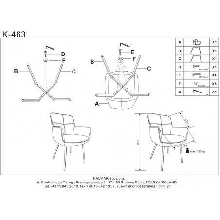 Wygodne i eleganckie Krzesło welurowe fotelowe K463 zielone Halmar do salonu i jadalni