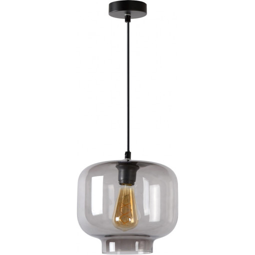 Medine 25cm smoked glass pendant lamp Lucide