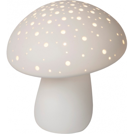 Lampa stołowa porcelanowa Fungo biała Lucide