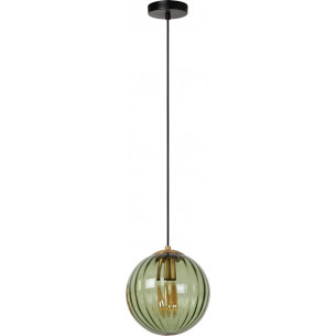 Monsaraz 25cm green glass globe pendant lamp Lucide