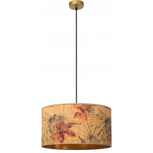 Tanselle 45cm bamboo pendant lamp with decorative shade Lucide