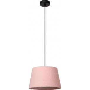 Woolly 28cm pink lamp with shade Lucide