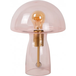 Fungo pink glass designer table lamp Lucide