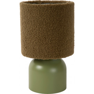 Woolly green table lamp with shade Lucide