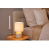 Woolly cream table lamp with shade Lucide