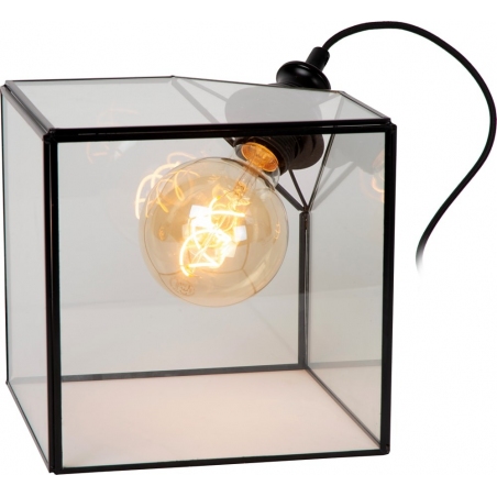 Lampa stołowa szklana loft Davos przeźroczysta Lucide