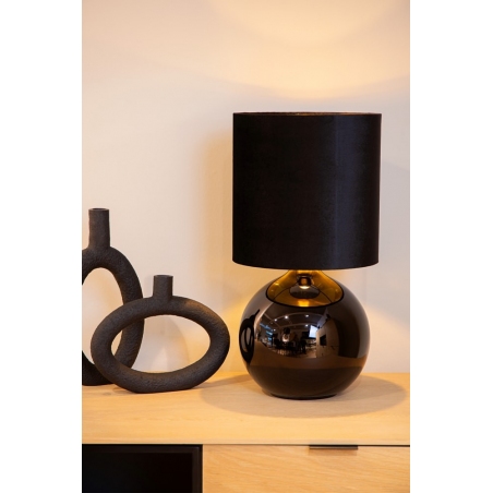 Lampa stołowa szklana podstawa Esterad czarna Lucide
