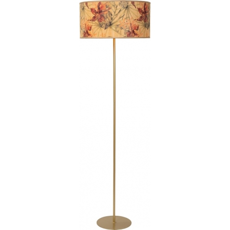 Stylowa Lampa podłogowa bambusowa z dekoracyjnym abażurem Tanselle 40cm Lucide do salonu i sypialni