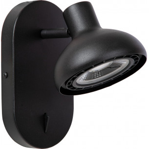 Sensas black loft wall lamp with switch Lucide