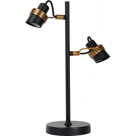 Lampy na biurko. Lampa biurkowa regulowana Tundran czarno-mosiężna Lucide