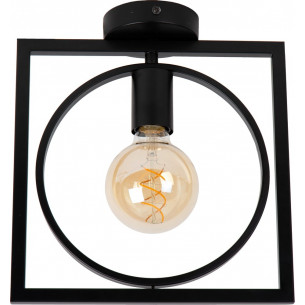 Suus 28x23.5cm black Square loft ceiling lamp Lucide