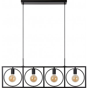 Suus 107cm black loft 4-light pendant lamp Lucide