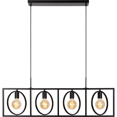Lampa wisząca 4 punktowa loft Suus 107cm czarna Lucide
