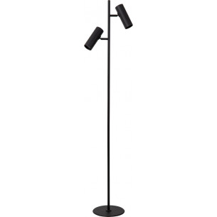 Clubs black 2-point floor lamp with adjustment Lucide