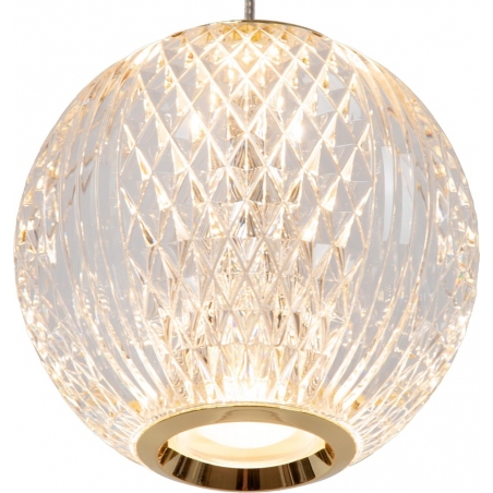 Lampa wisząca glamour Cintra V 32cm przeźroczysty/mosiądz Lucide