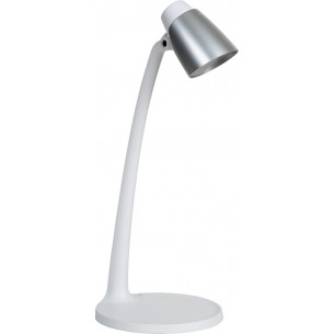 Ludo white&amp;silver desk lamp Lucide