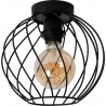 Danza 25cm black matt wire ceiling lamp Lucide