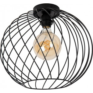 Danza 40cm black matt wire ceiling lamp Lucide