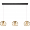 Danza 130cm matt gold 3 wire balls pendant lamp Lucide