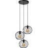 Danza 50cm black 3 wire balls pendant lamp Lucide