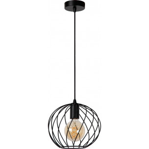 Danza 25cm black wire ball pendant lamp Lucide