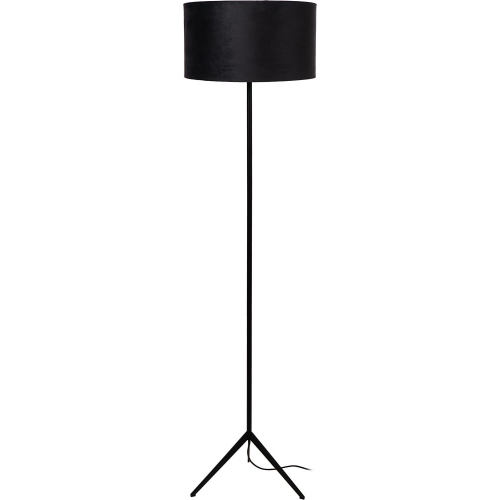 Stylowa Lampa podłogowa trójnóg z abażurem Tondo czarna Lucide do salonu i sypialni