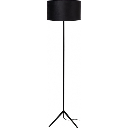 Stylowa Lampa podłogowa trójnóg z abażurem Tondo czarna Lucide do salonu i sypialni