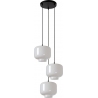 Medine III 46cm white triple glass pendant lamp Lucide