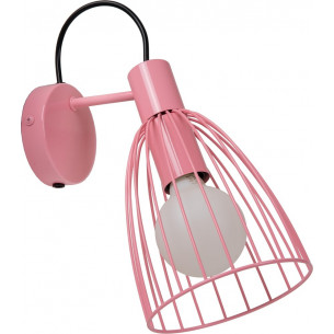 Macarons pink wire wall lamp Lucide