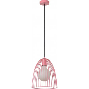 Macarons 24cm pink wire pendant lamp Lucide