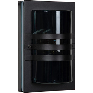 Privas black modern outdoor wall lamp Lucide