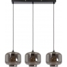 Medine III 90cm smoked glass pendant lamp Lucide