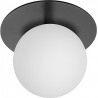 Borra 15cm white&amp;black glass sphere ceiling lamp Ummo