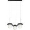 Borra white&amp;black 3 glass globes pendant lamp Ummo